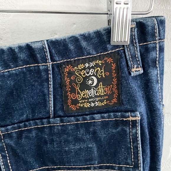 Vintage Women’s Denim Jeans Bebop Second Generation Dark Wash Sherpa Pocket Sz 7 - Picture 10 of 16